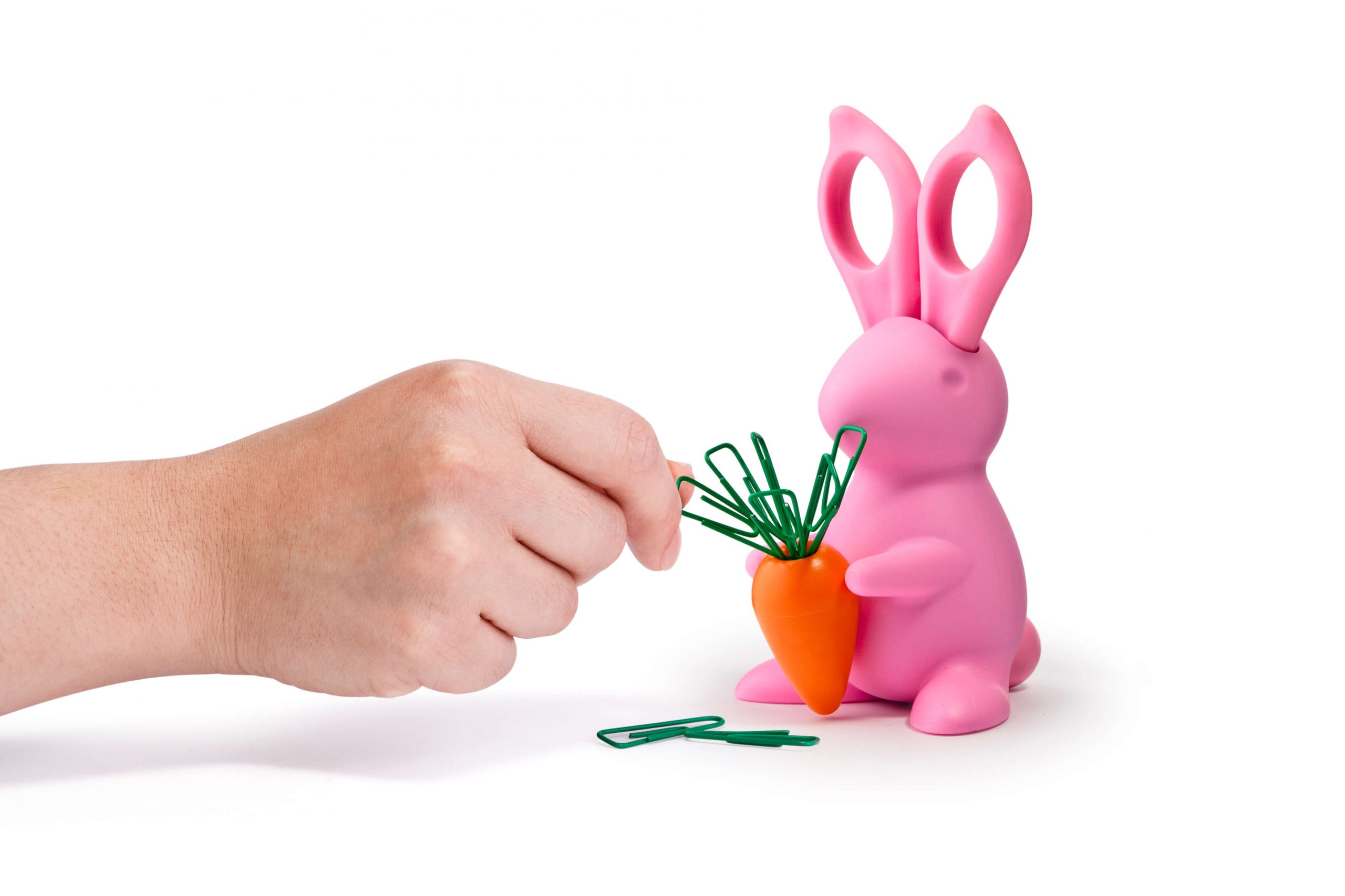 Ножницы и магнит со скрепками Bunny