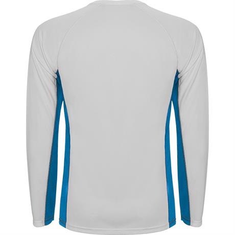 Спортивная футболка SHANGHAI L/S мужская, БЕЛЫЙ/КОРОЛЕВСКИЙ СИНИЙ S