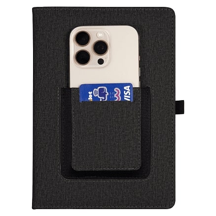 Ежедневник Smart Wallet Cambric A5, черный, недатированный, в твердой обложке с поролоном