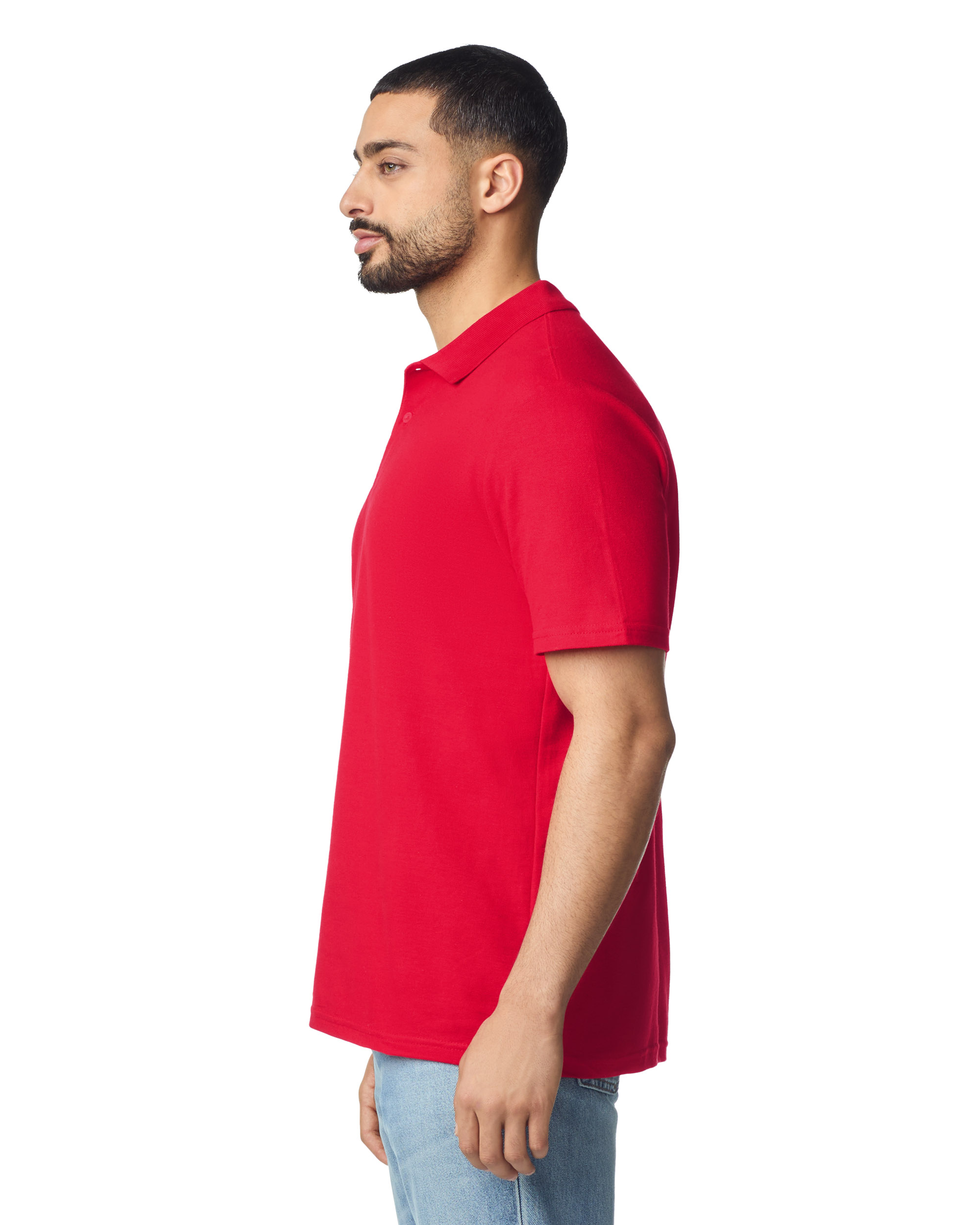 Футболка поло SOFTSTYLE ADULT DOUBLE PIQUE, ЧЕРНЫЙ 2XL — GI64800reS