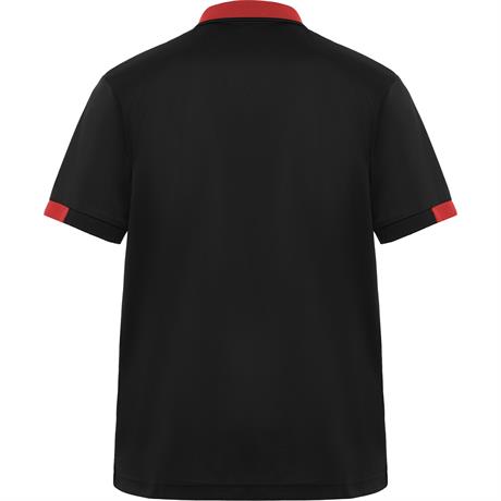 Футболка поло SAMURAI мужская, ЧЕРНЫЙ/КРАСНЫЙ 2XL