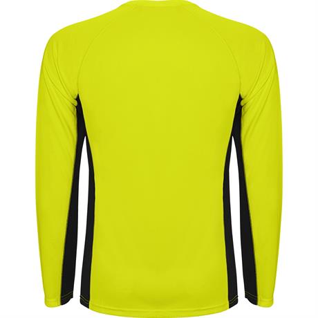 Спортивная футболка SHANGHAI L/S мужская, ФЛУОРЕСЦЕНТНЫЙ ЖЕЛТЫЙ/ЧЕРНЫЙ 2XL