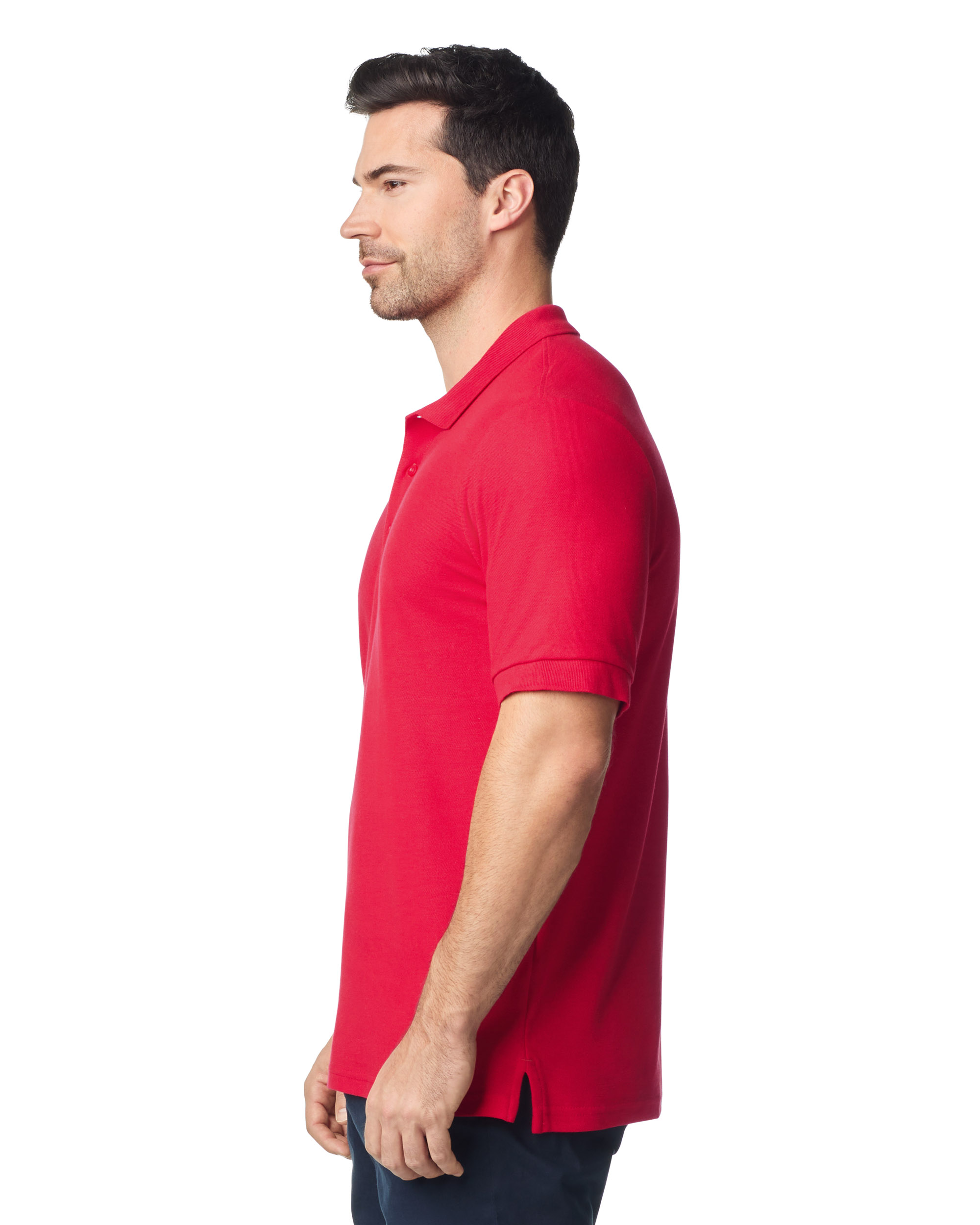 Футболка поло PREMIUM COTTON ADULT DOUBLE PIQUE, ЧЕРНЫЙ 2XL — GI85800reS