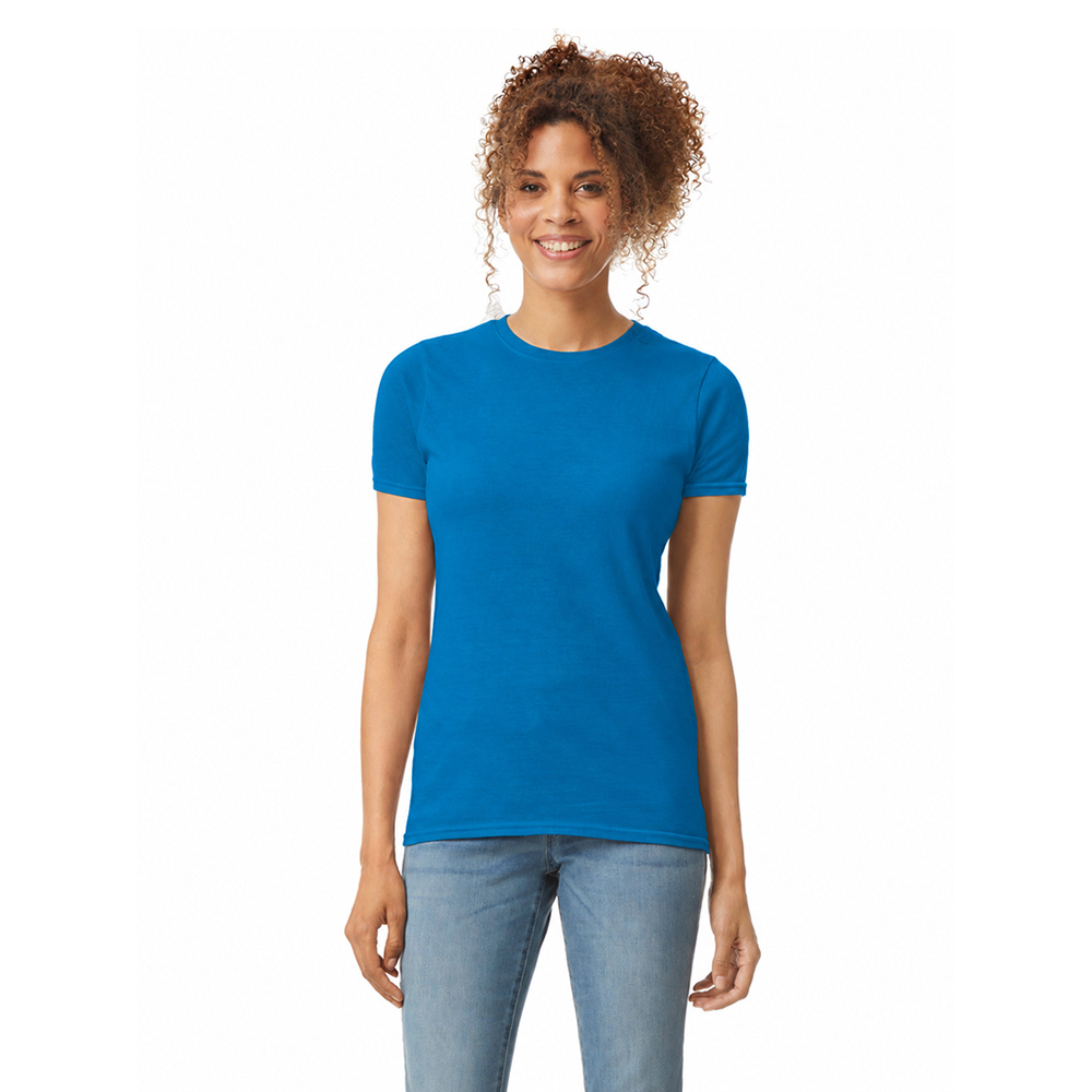 Футболка SOFTSTYLE WOMAN, ЧЕРНЫЙ L — GIL64000shS