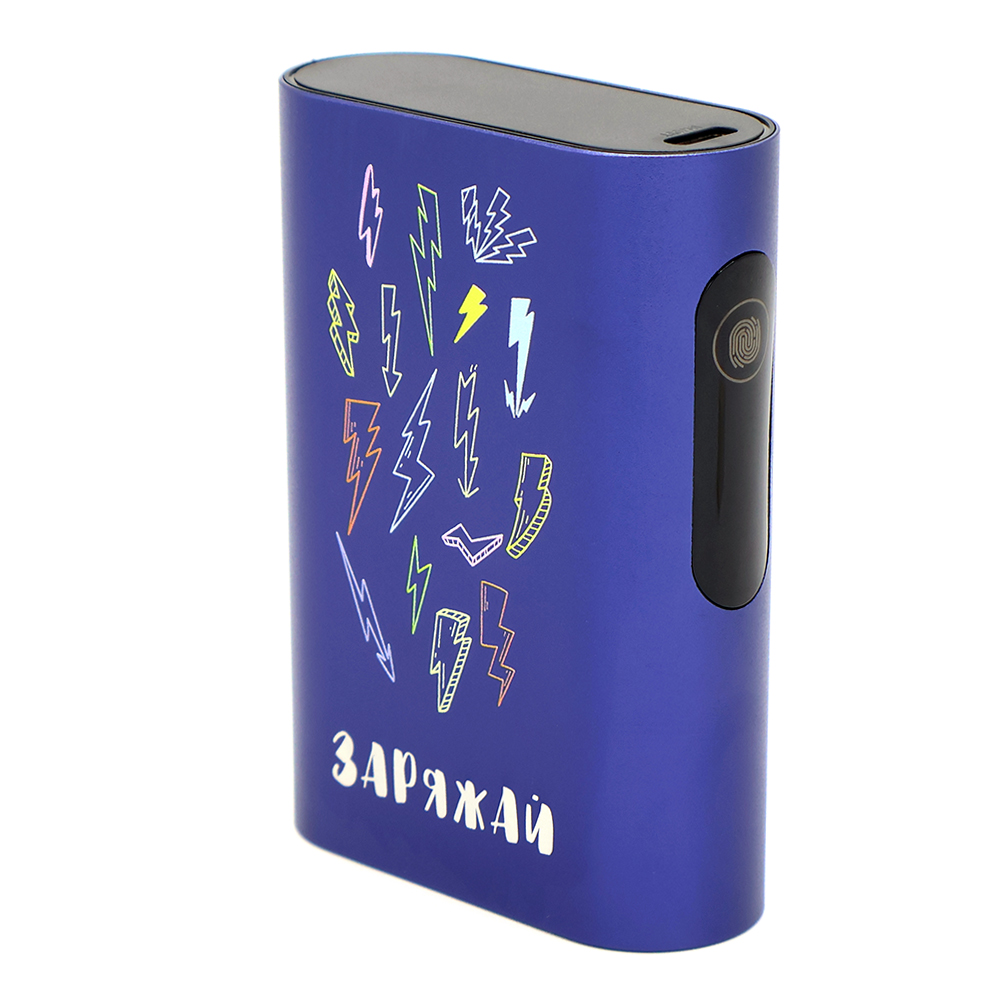 Внешний аккумулятор в металлическом корпусе Wōdan, сенсорный, 10000mAh, черный — 2020.03