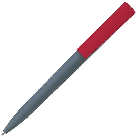 Ручка шариковая Zorro, пластиковая, софт тач, серая/белая — 18560.0205
