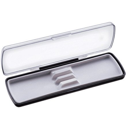 Футляр для ручки Pencase Smart Duo, пластик, для двух ручек, прозрачный/черный — 501034
