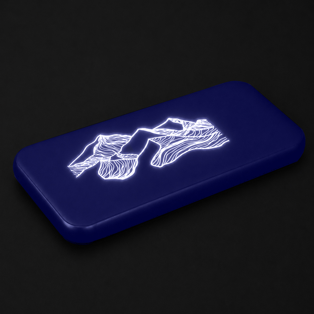 Внешний аккумулятор Kugo, 10000 mAh с подсветкой гравировки, черный — 2046.03