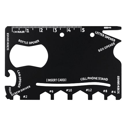 Мультитул Tools Capture в виде карточки стальной в чехле из кожзама