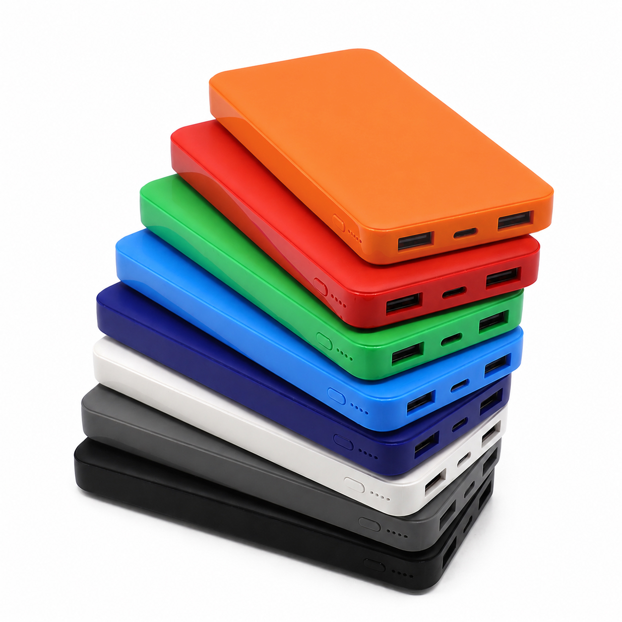 Внешний аккумулятор Polus, 10000 Mah, софт-тач покрытие, черный