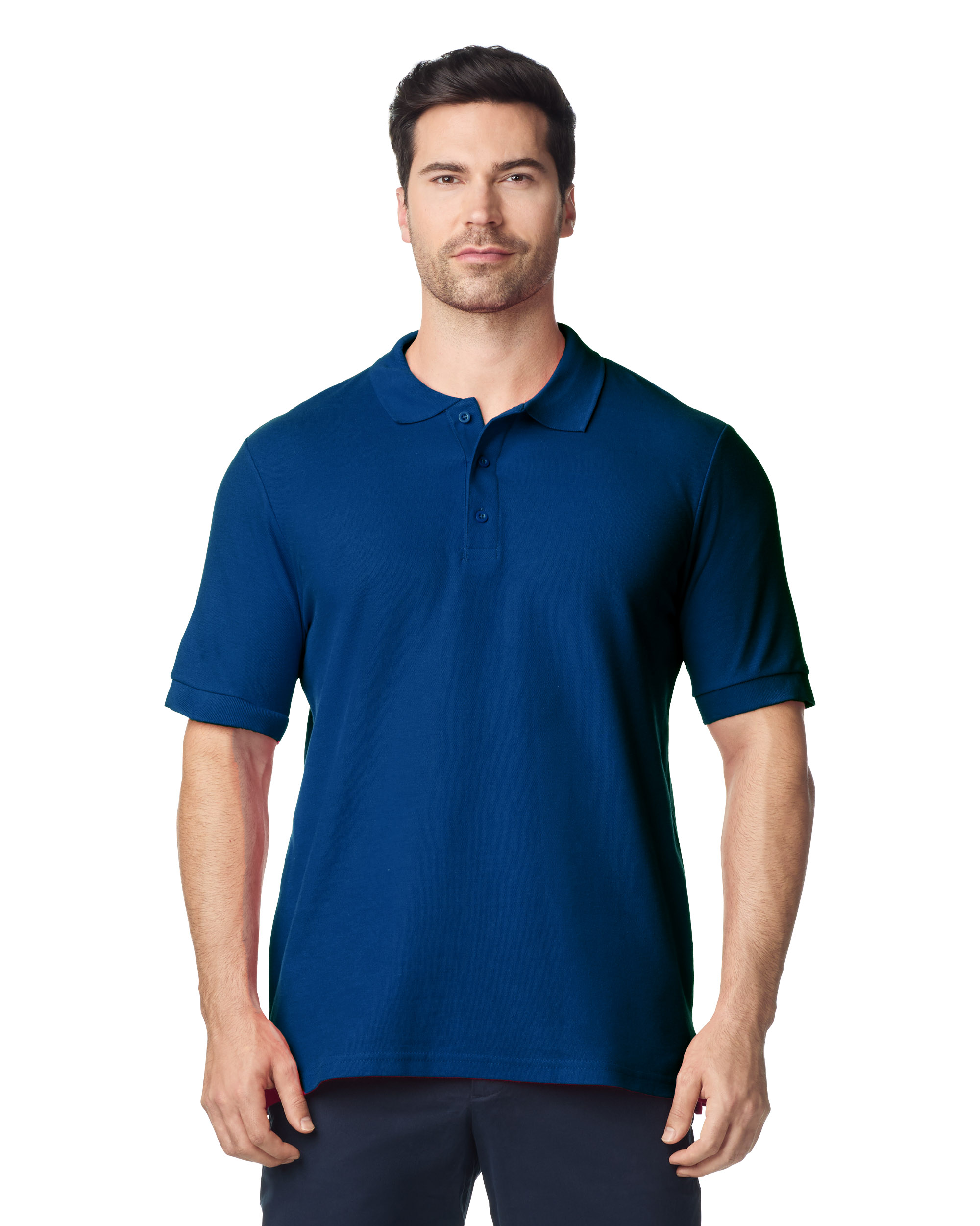 Футболка поло PREMIUM COTTON ADULT DOUBLE PIQUE, ЧЕРНЫЙ 2XL — GI85800nvS