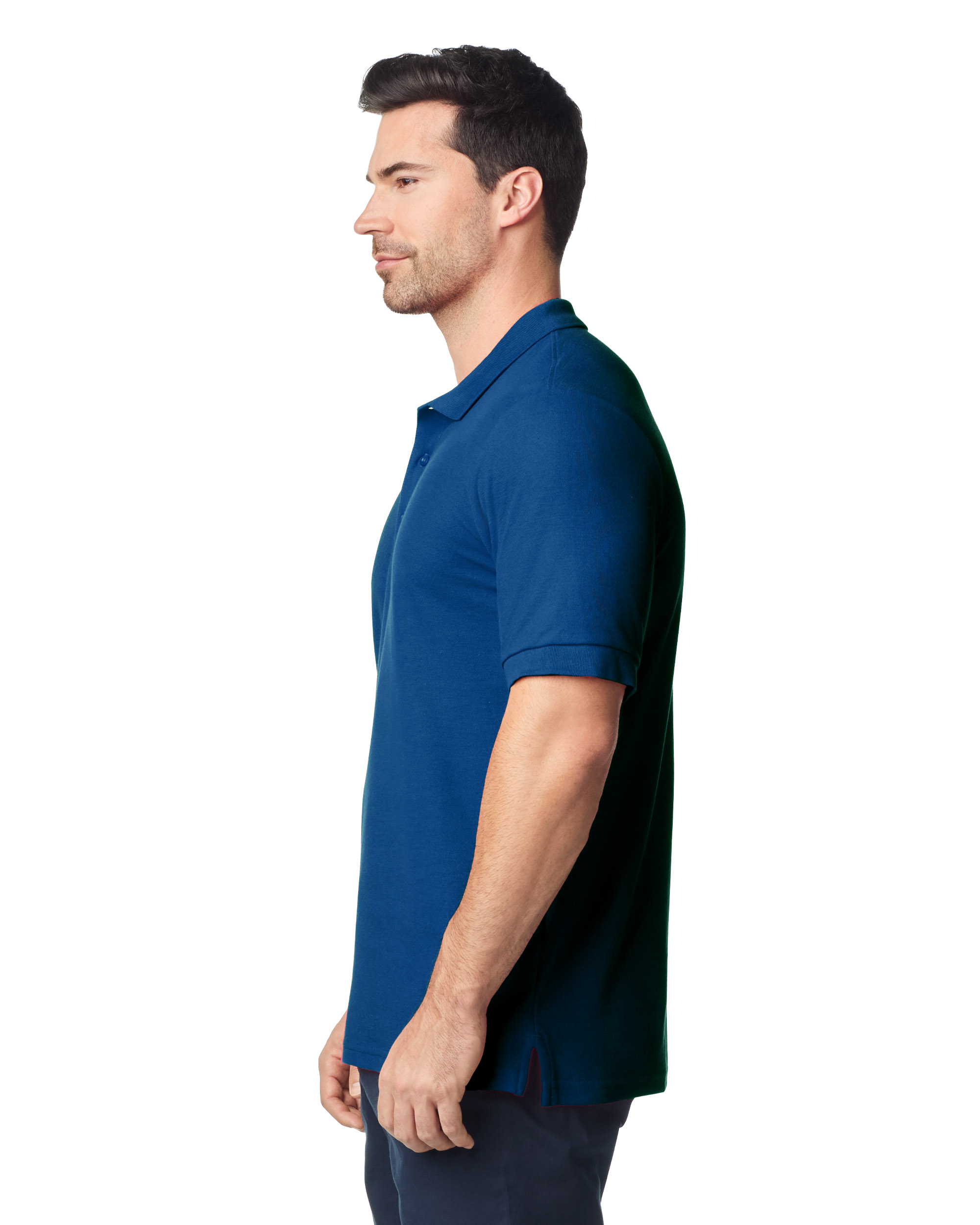 Футболка поло PREMIUM COTTON ADULT DOUBLE PIQUE, ЧЕРНЫЙ 2XL — GI85800nvS