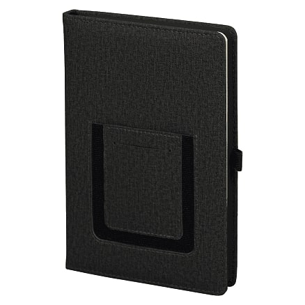 Ежедневник Smart Wallet Cambric A5, черный, недатированный, в твердой обложке с поролоном