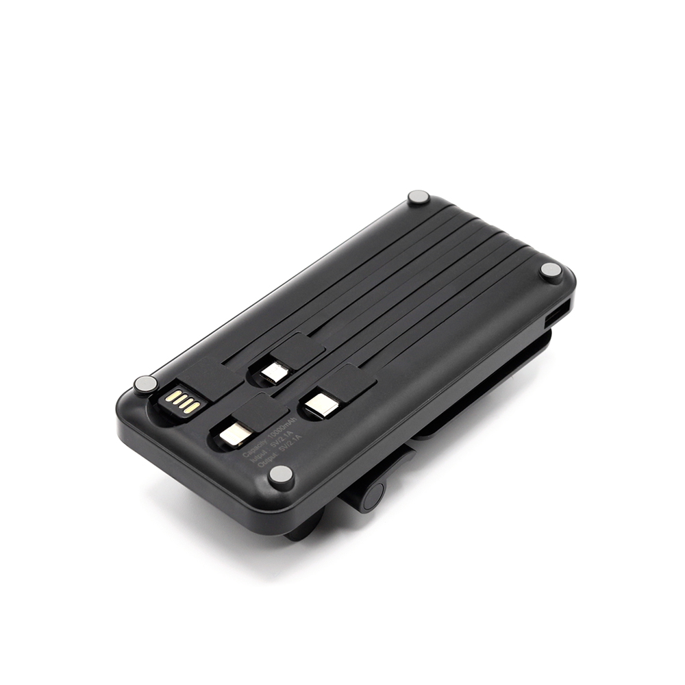 Внешний аккумулятор c подставкой для телефона Hold-Pro 10000mAh, черный — 18006.02