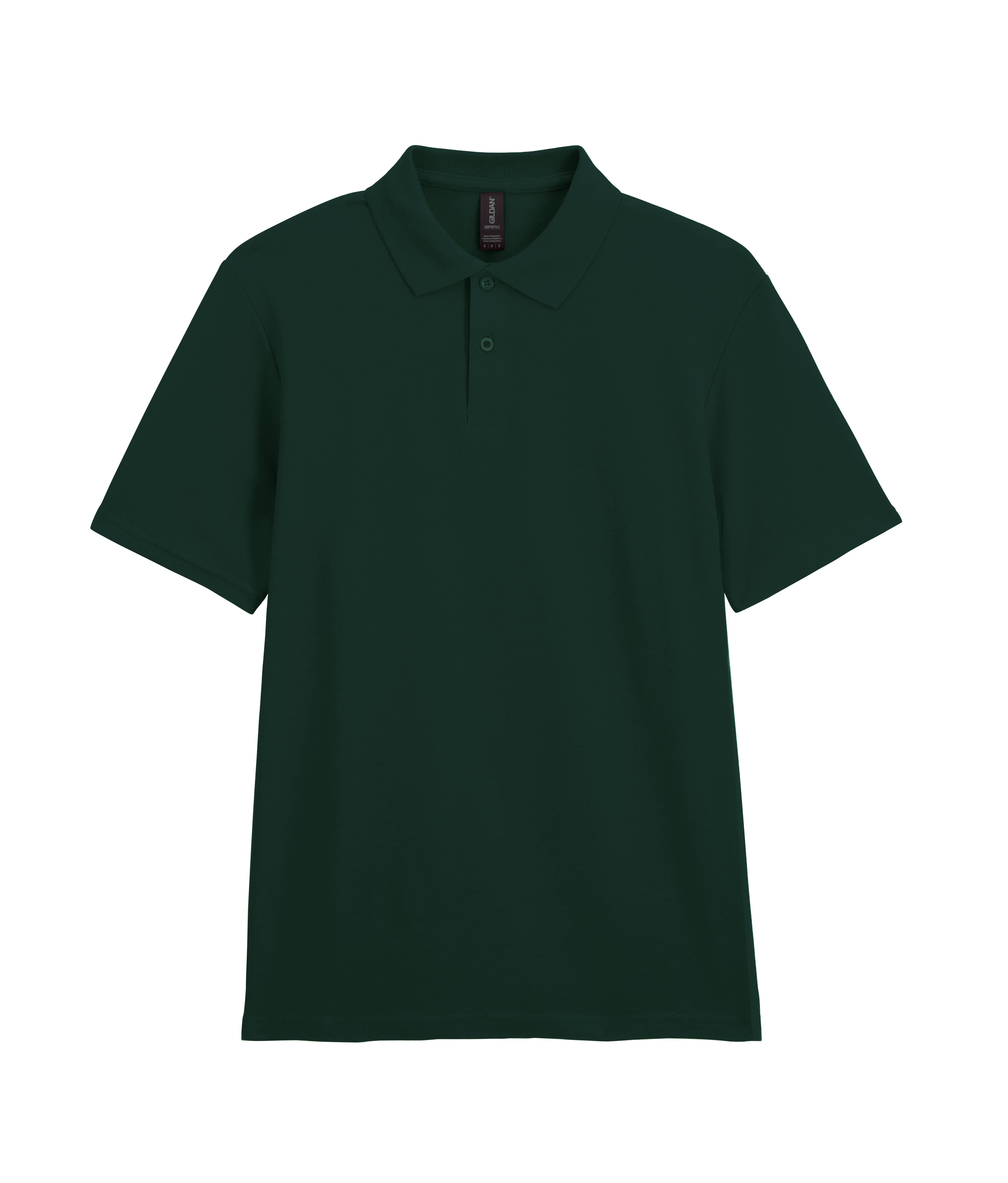Футболка поло SOFTSTYLE ADULT DOUBLE PIQUE, ЧЕРНЫЙ 2XL — GI64800foM