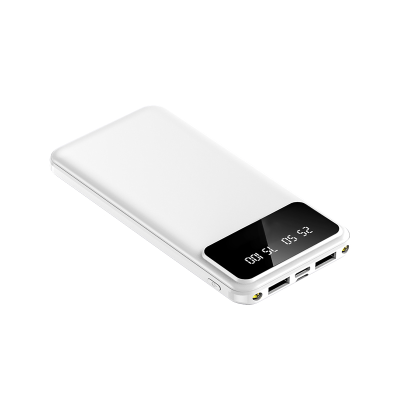 Внешний аккумулятор Dorado 10 000 mAh с фонариком, белый — 2037.01