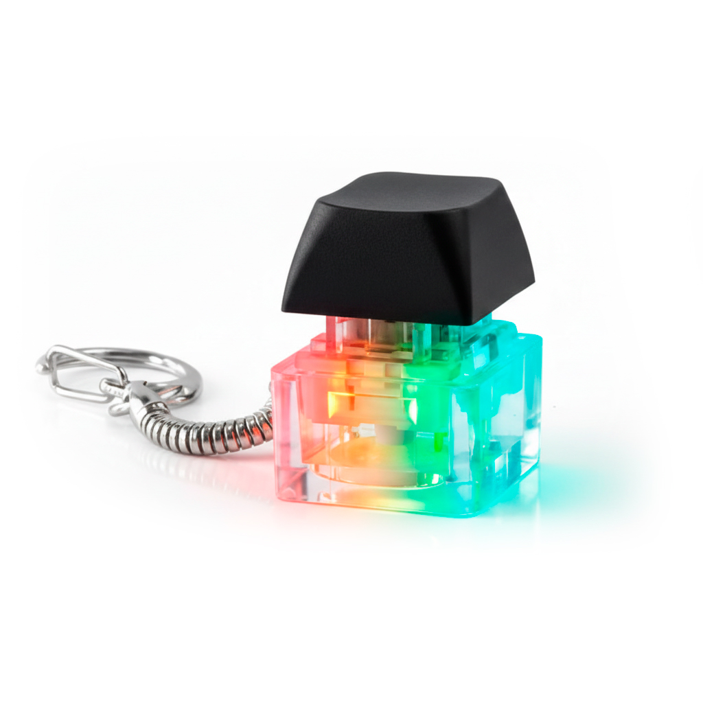 Брелок PUSH ME с LED подсветкой (фонарик), Белый — 12039.02