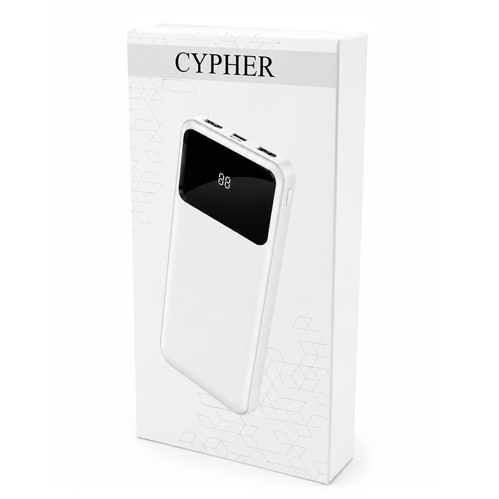 Внешний аккумулятор Cypher 10000 Mah, белый — 2042.01