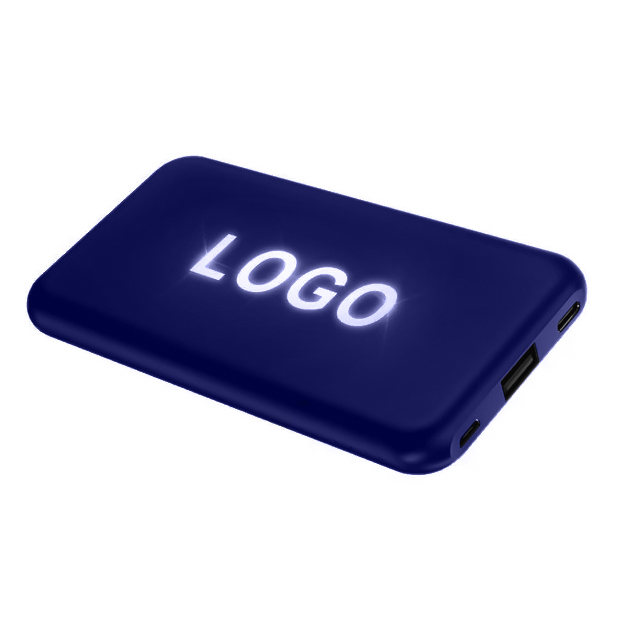 Внешний аккумулятор Kugo, 10000 mAh с подсветкой гравировки, черный — 2046.03