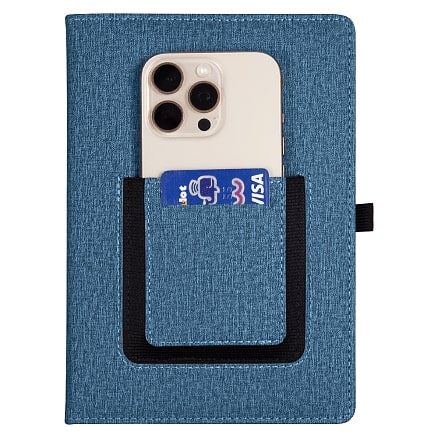 Ежедневник Smart Wallet Cambric A5, синий, недатированный, в твердой обложке с поролоном