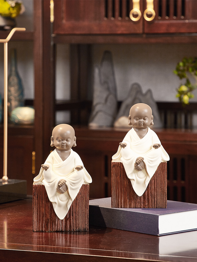 Набор статуэток "Маленькие монахи", подставка для книг