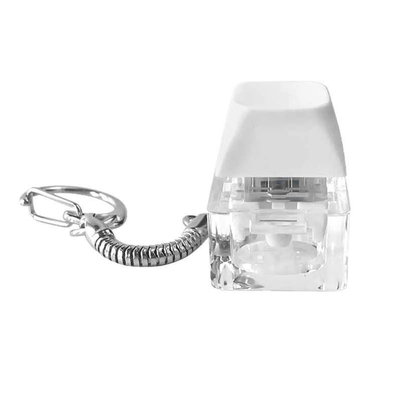 Брелок PUSH ME с LED подсветкой (фонарик), Белый — 12039.01
