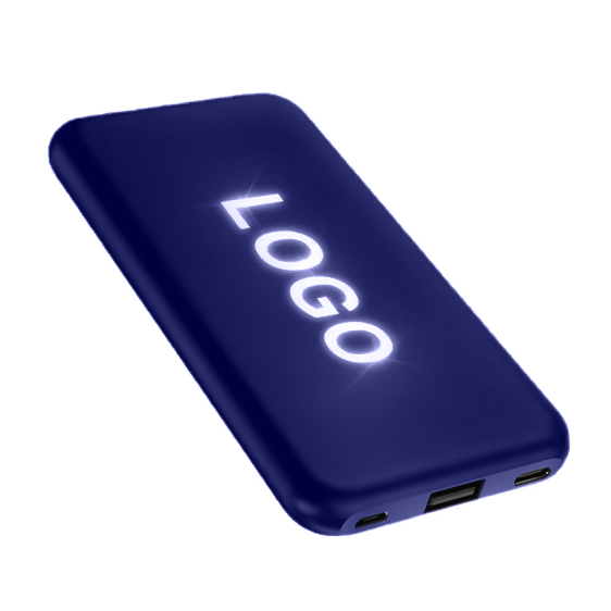 Внешний аккумулятор Kugo, 10000 mAh с подсветкой гравировки, черный — 2046.03