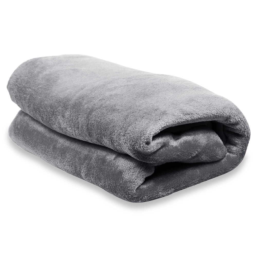 Плед флисовый SUPER SOFT COMFORT TRAVEL, серый — 615113.02