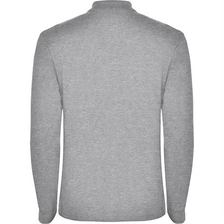 Футболка поло ESTRELLA L/S мужская, ПЁСТРЫЙ СЕРЫЙ 2XL