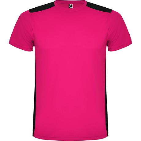 Спортивная футболка DETROIT мужская, ФУКСИЯ/ЧЕРНЫЙ 2XL