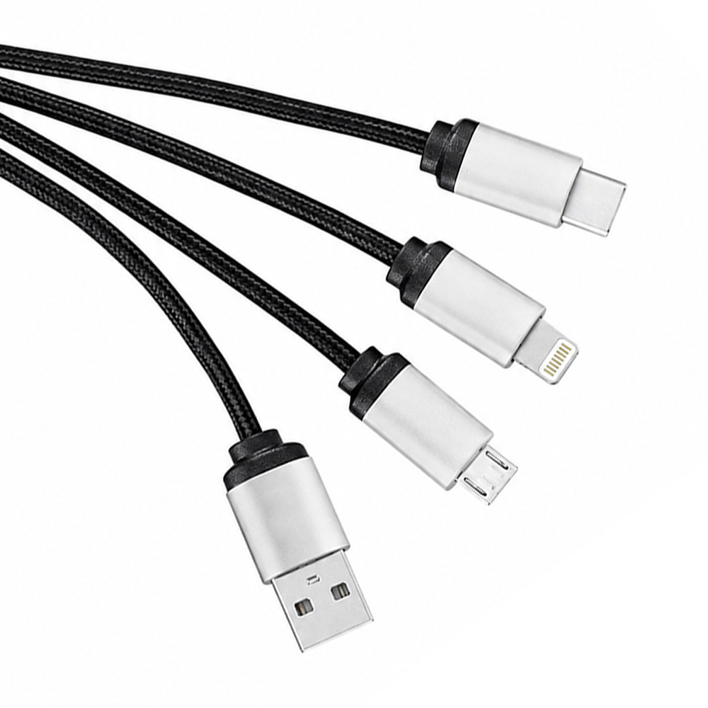 Кабель - брелок Plug с подсветкой гравировки, черный — 64002.02
