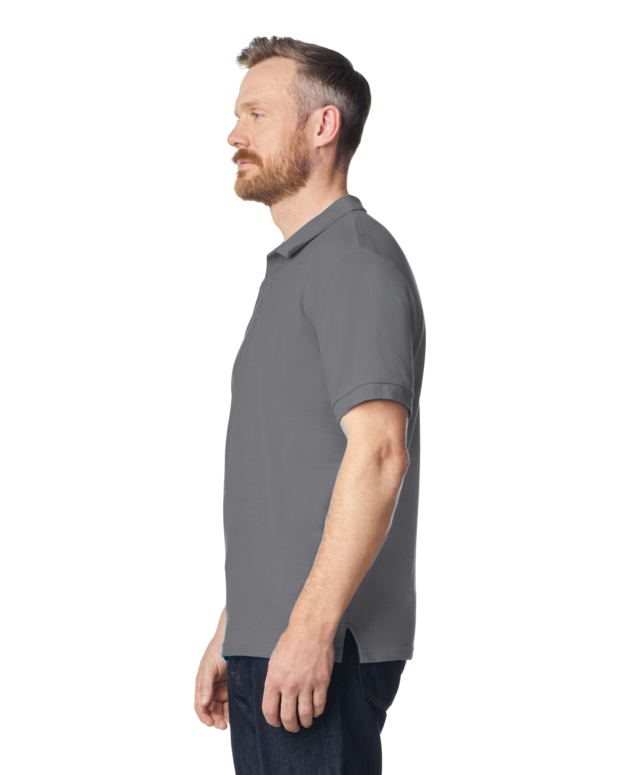 Футболка поло PREMIUM COTTON ADULT DOUBLE PIQUE, ЧЕРНЫЙ 2XL — GI85800chS