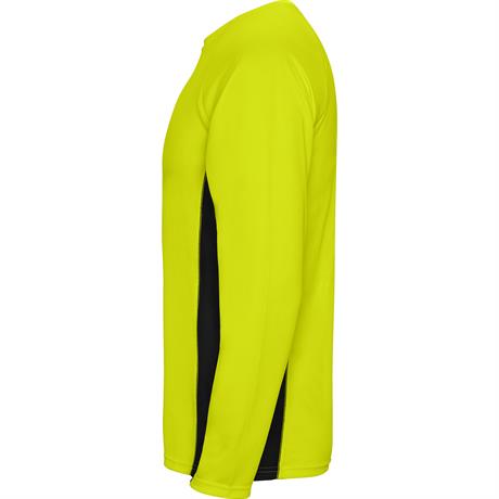 Спортивная футболка SHANGHAI L/S мужская, ФЛУОРЕСЦЕНТНЫЙ ЖЕЛТЫЙ/ЧЕРНЫЙ S