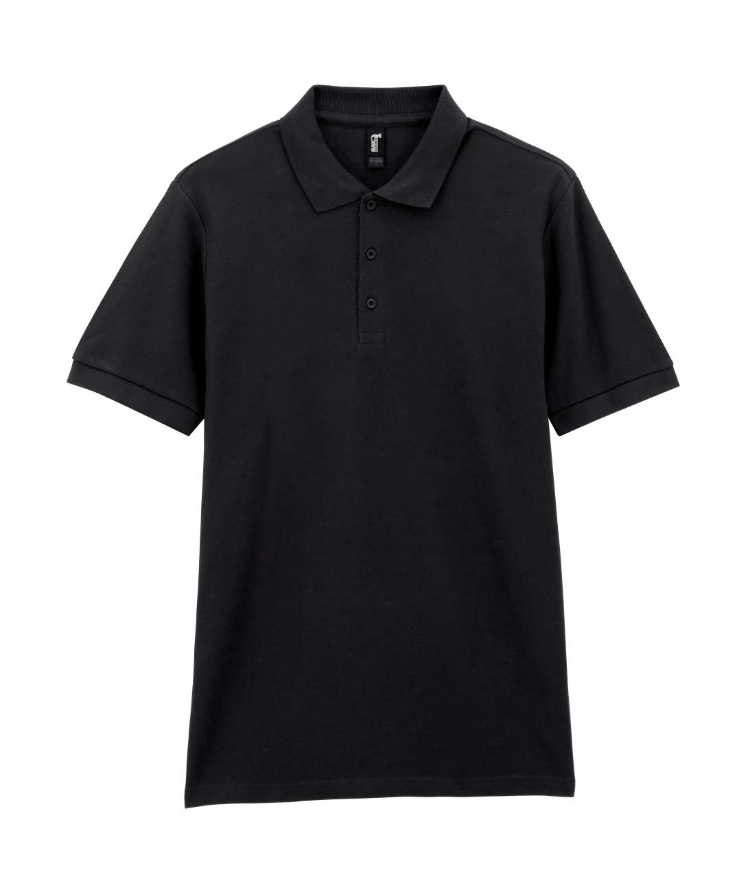Футболка поло PREMIUM COTTON ADULT DOUBLE PIQUE, ЧЕРНЫЙ 2XL — GI85800blS