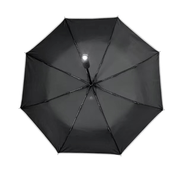 Зонт складной автоматический Forest Walker с фонариком, чёрный