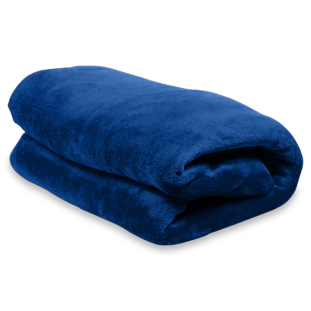 Плед флисовый SUPER SOFT COMFORT TRAVEL, синий