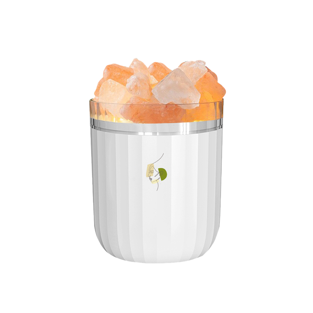 Светодиодный арома-увлажнитель с кристаллами соли Crystal Fog, белый