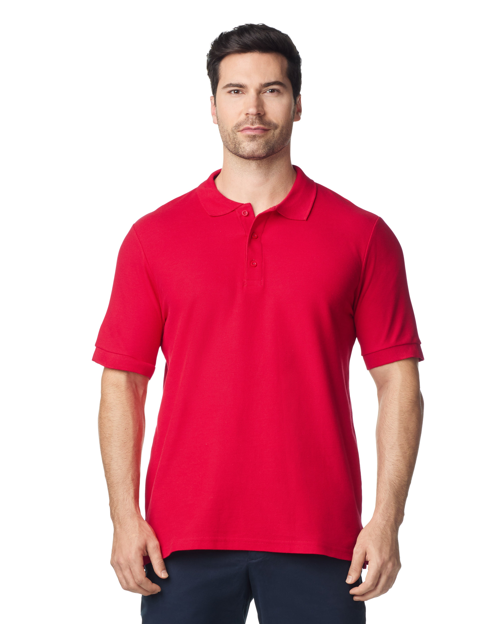 Футболка поло PREMIUM COTTON ADULT DOUBLE PIQUE, ЧЕРНЫЙ 2XL — GI85800reS