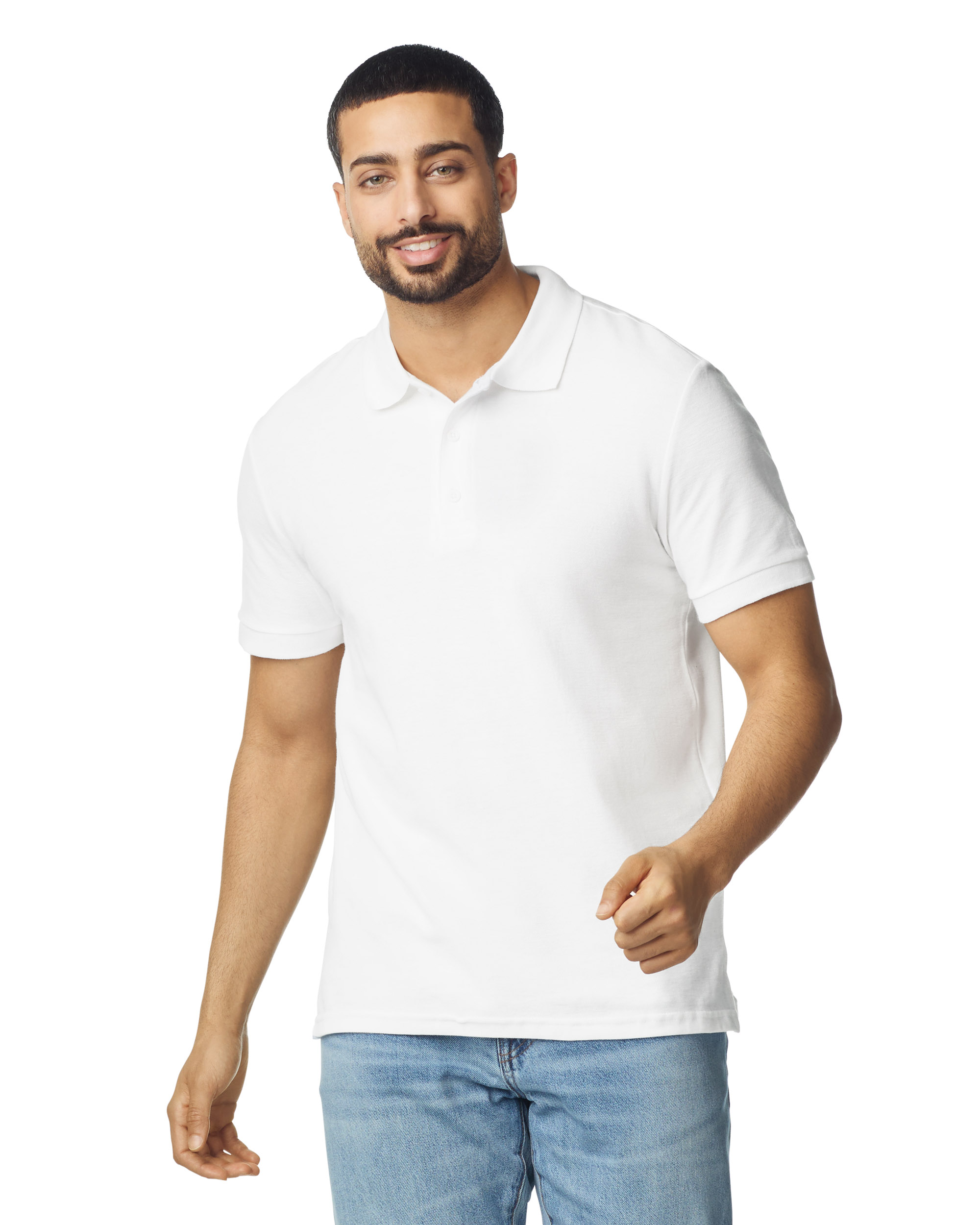 Футболка поло PREMIUM COTTON ADULT DOUBLE PIQUE, ЧЕРНЫЙ 2XL — GI85800whS