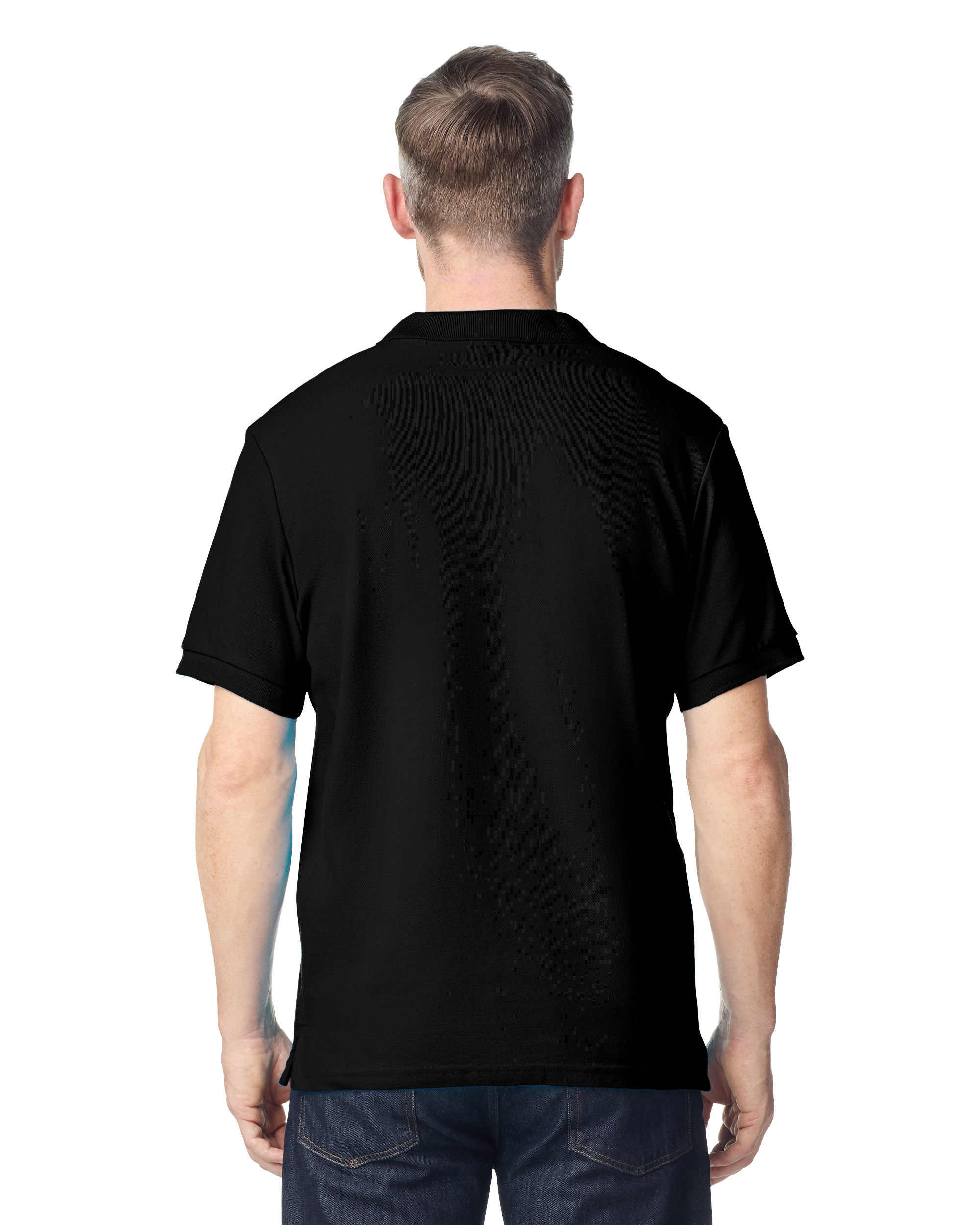 Футболка поло PREMIUM COTTON ADULT DOUBLE PIQUE, ЧЕРНЫЙ 2XL — GI85800blS