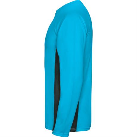 Спортивная футболка SHANGHAI L/S мужская, БИРЮЗОВЫЙ/ТЕМНЫЙ ГРАФИТ M