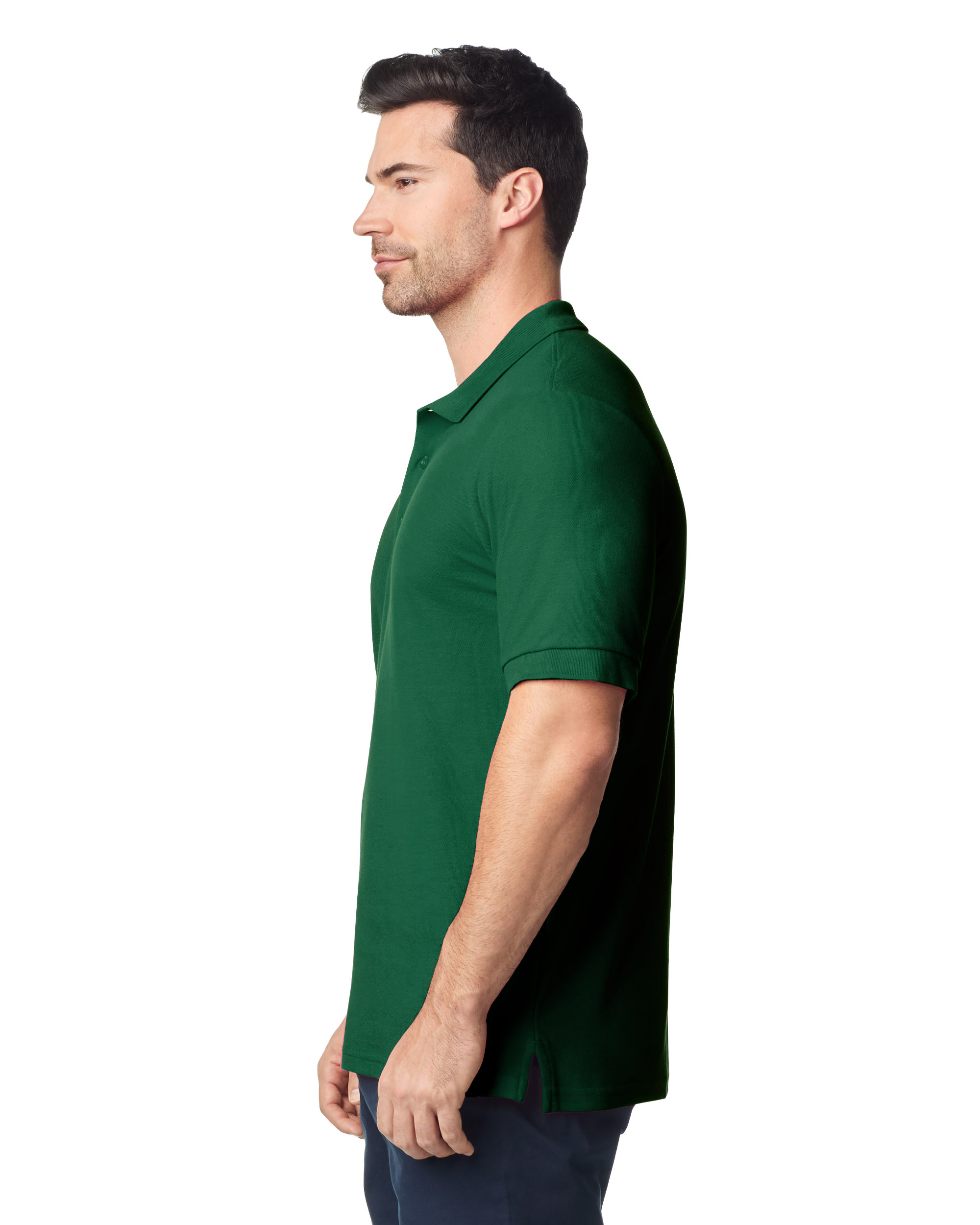 Футболка поло PREMIUM COTTON ADULT DOUBLE PIQUE, ЧЕРНЫЙ 2XL — GI85800miS