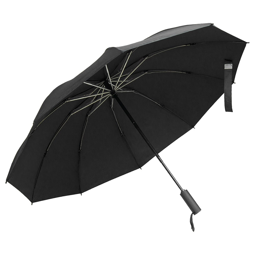 Зонт складной автоматический обратного сложения Forest Lotus Reverse, чёрный