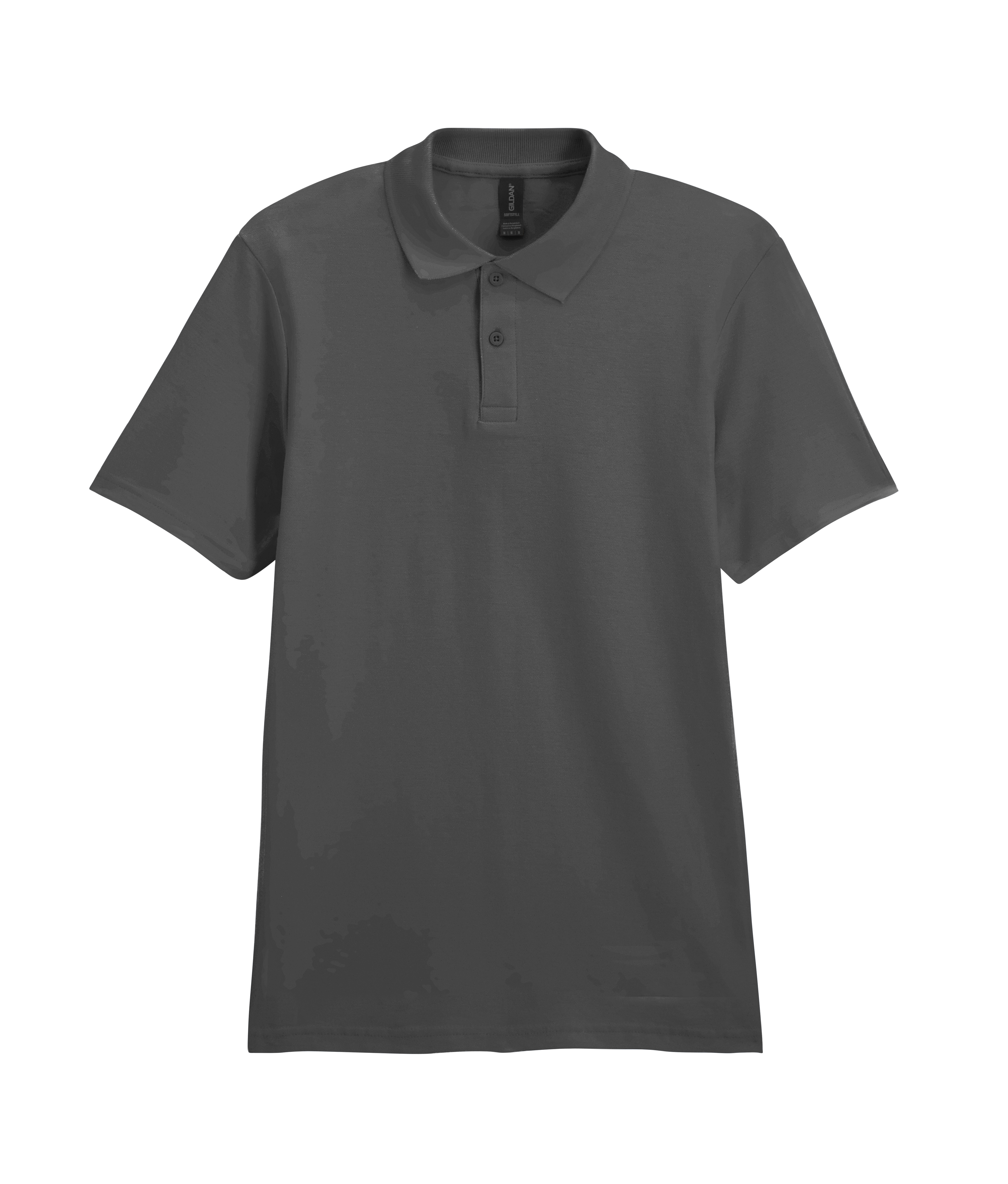 Футболка поло SOFTSTYLE ADULT DOUBLE PIQUE, ЧЕРНЫЙ 2XL — GI64800chM