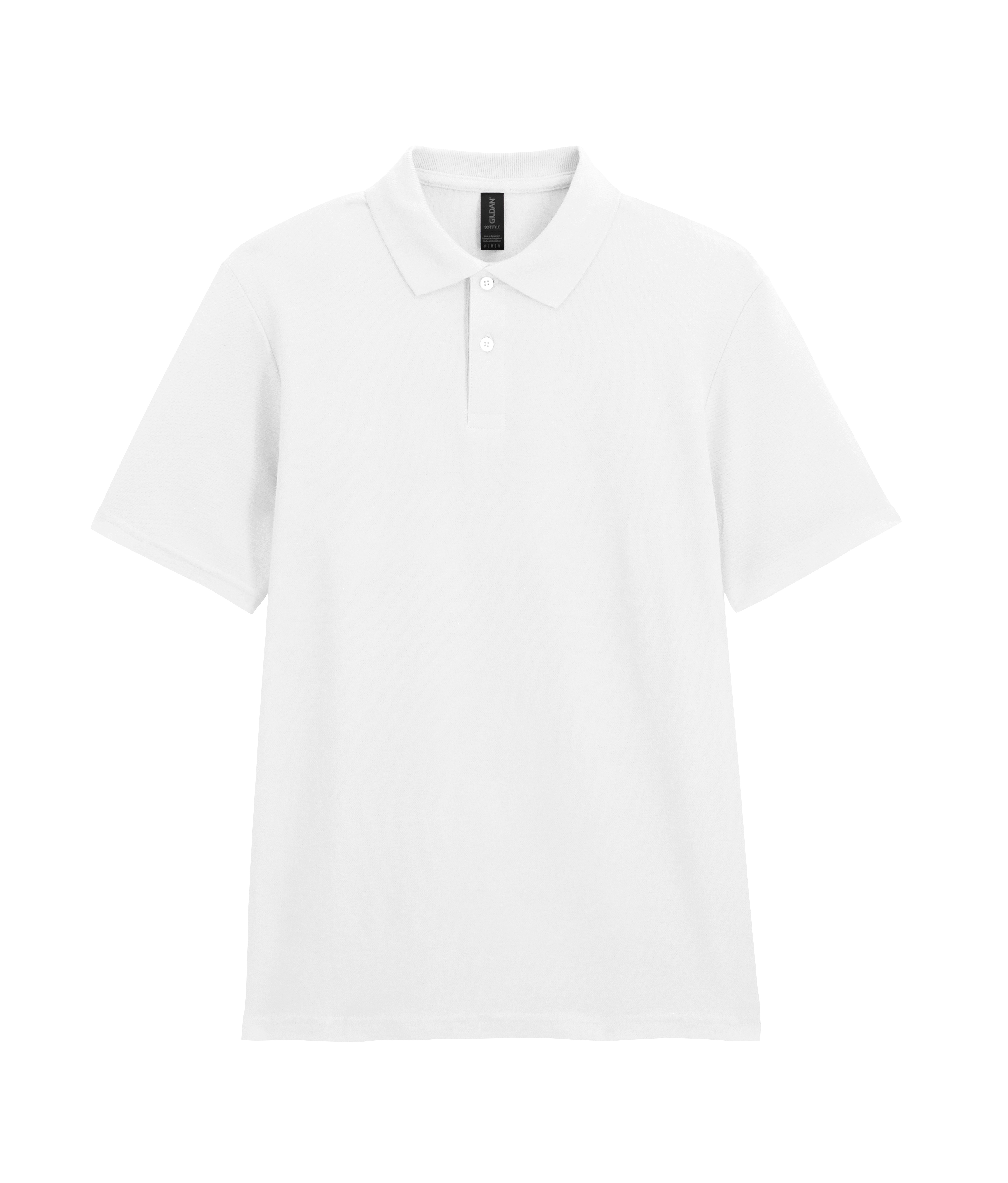 Футболка поло SOFTSTYLE ADULT DOUBLE PIQUE, ЧЕРНЫЙ 2XL — GI64800whXL