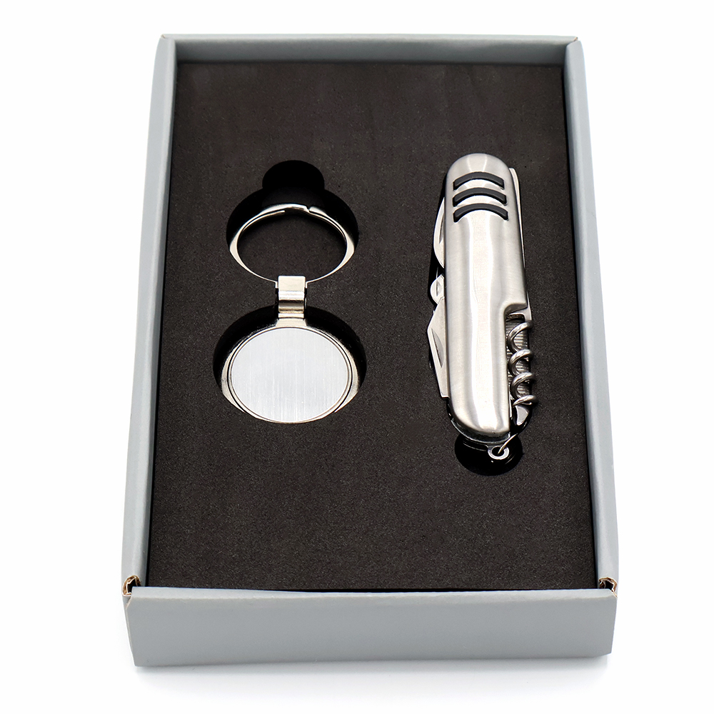 Подарочный набор БАЗИС, серебристый