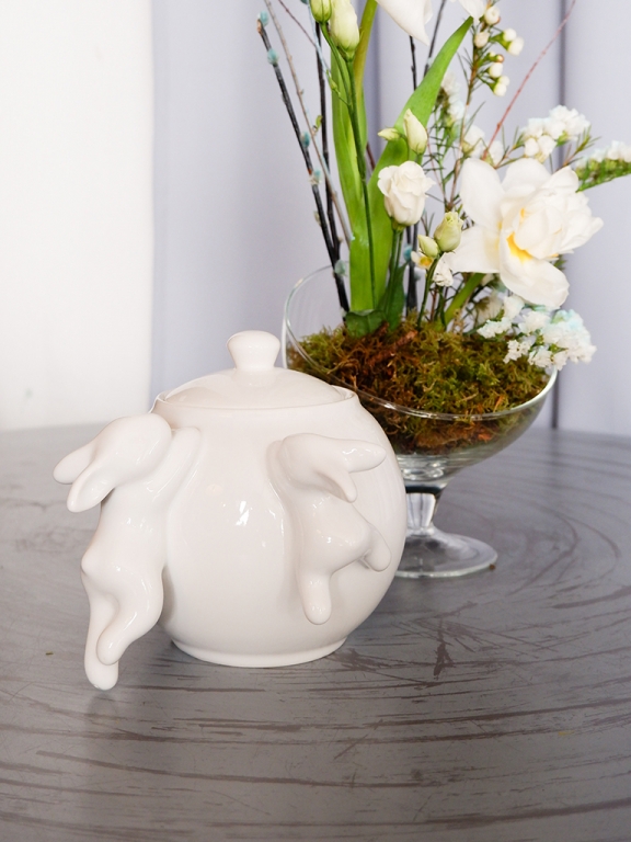 Сахарница с кроликами (NEW), 1000 мл, Белый
