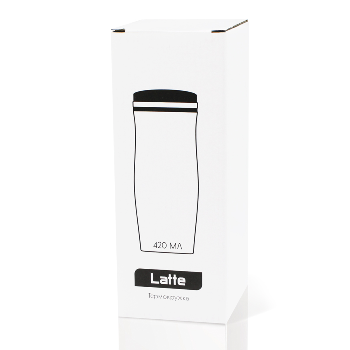 Термокружка Latte, бело-черный — 5003.06