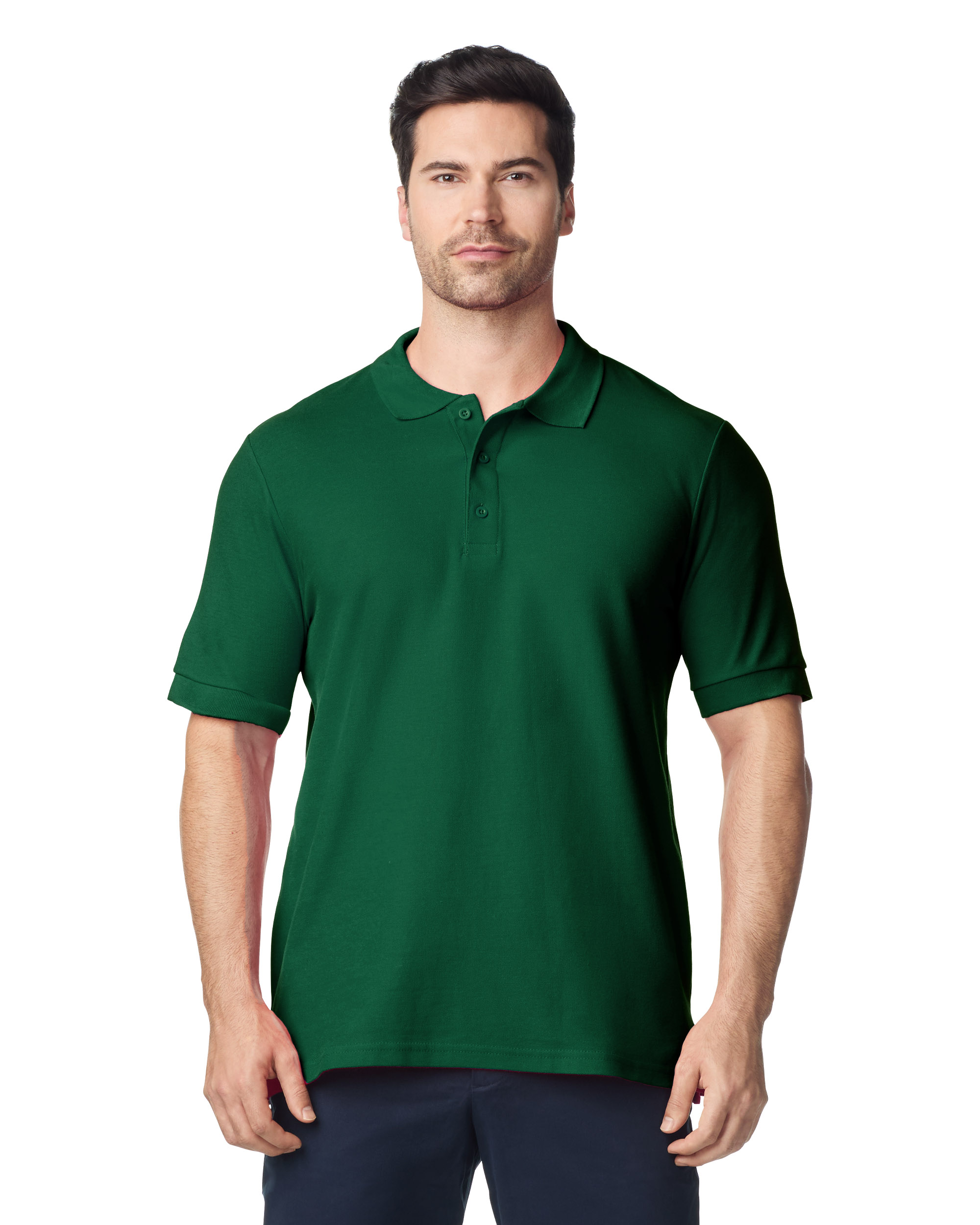 Футболка поло PREMIUM COTTON ADULT DOUBLE PIQUE, ЧЕРНЫЙ 2XL — GI85800miS