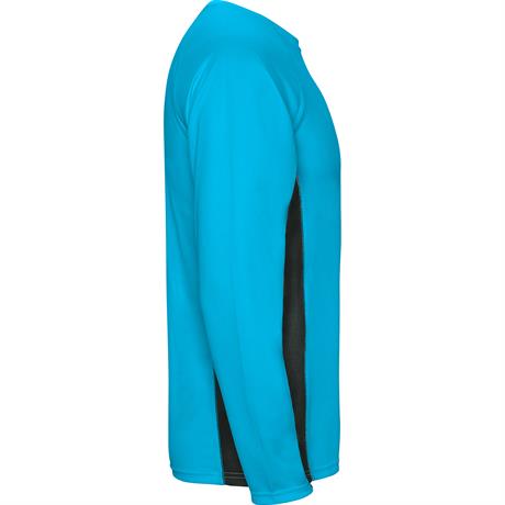 Спортивная футболка SHANGHAI L/S мужская, БИРЮЗОВЫЙ/ТЕМНЫЙ ГРАФИТ L
